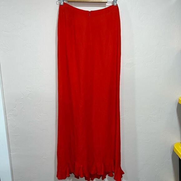 NWTs Vintage Valentino Red Maxi Ruffle Skirt - Picture 5 of 11